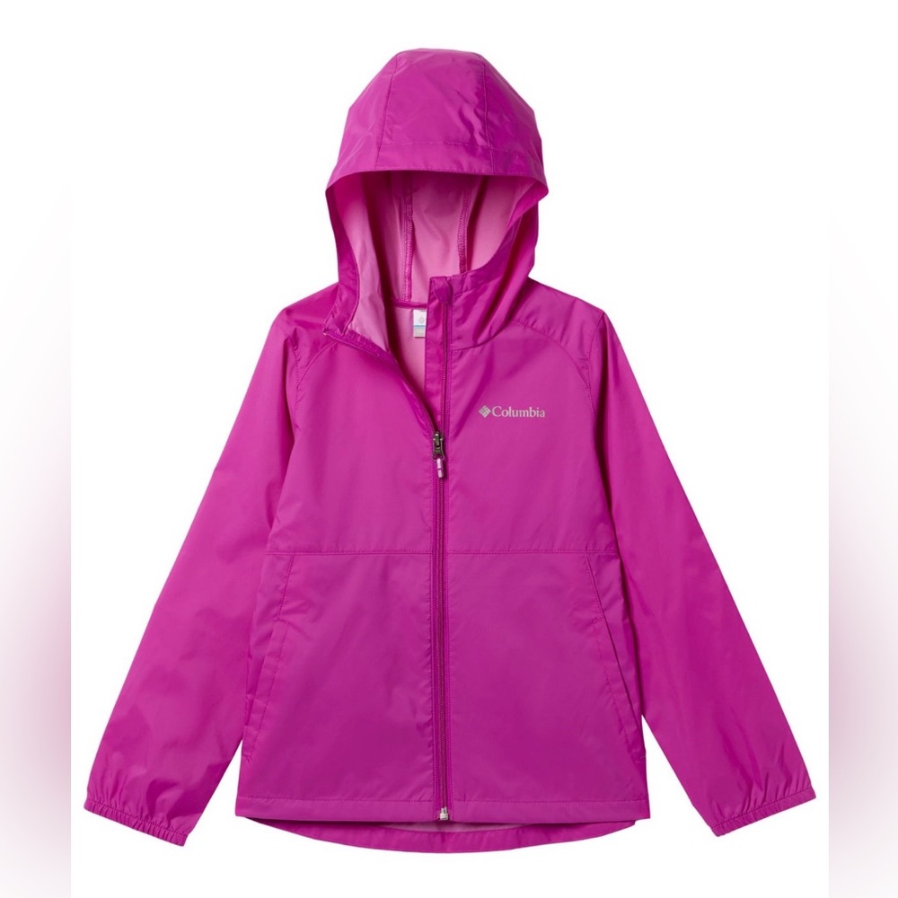 Girls Columbia Switchback II Rain Jacket - Fuchsia Pink - Size M (10/12) EUC